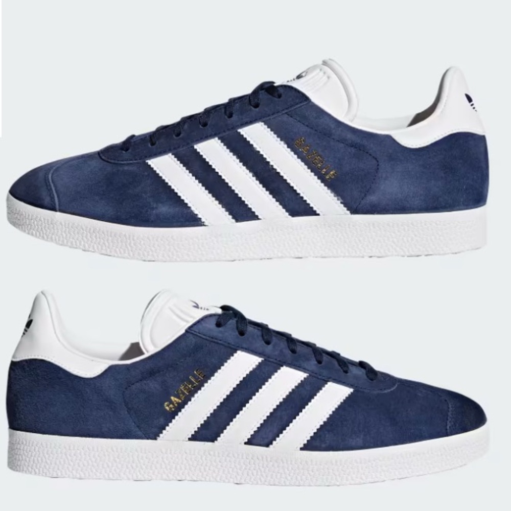 Navy & White Gazelle Shoes